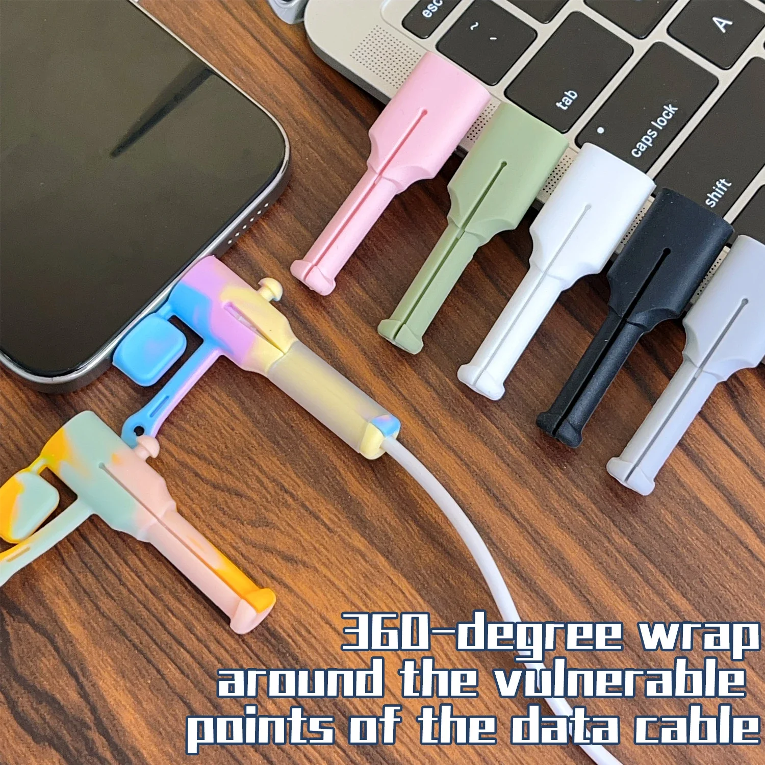 Silicone Cable Winder Charger Cables Protectors Cover for USB Type C Anti-break Protective Sleeve Cord Saver Dustproof Cover