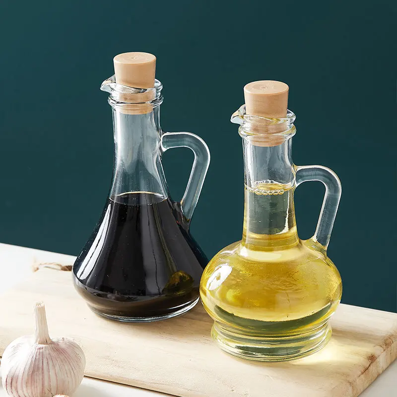 260ml Lead-free Glass Seasoning Bottle Oil Bottle Oil Vinegar Glass Table Decoration Household Kitchen Supplies