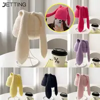 1Pc Bunny Hats Beanie Long Ear Warm Hat Crochet Knitted Hat Cute Bunny Hat Rabbit Ears Hats for Women Winter Hats Warm Caps 1