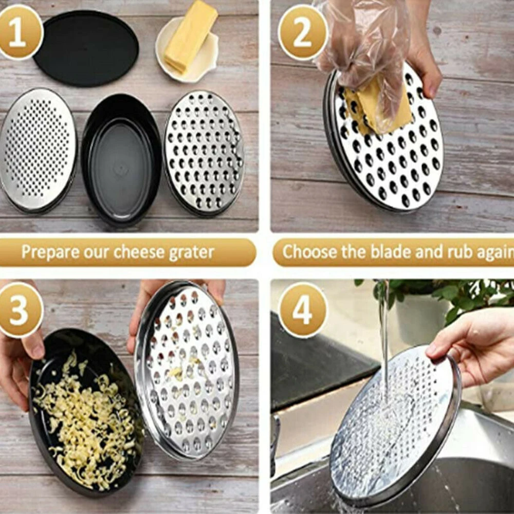 Stainless Steel Cheese Grater Container Store Two-Sided Fruit Vegetable Slicer Tool Manual Home Kitchen Accessories Gadget vegetable slicer