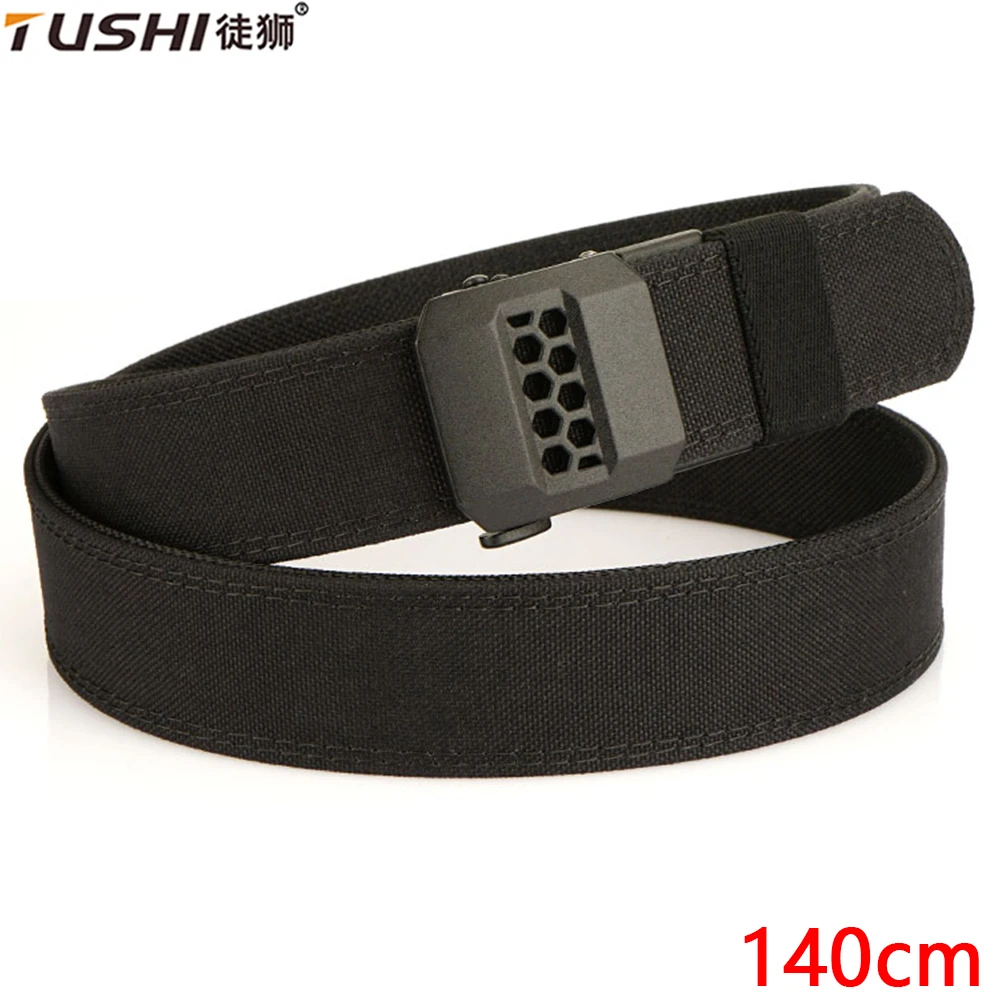 Tushi neuer 140cm militärischer Waffen gürtel für Männer Robustes Nylon Metall Automatische Schnalle Pflicht taktischer Gürtel Outdoor-Gürtel ipsc Zubehör