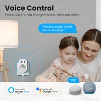 Tuya Wifi สมาร์ทซ็อกเก็ต 16A EU ปลั๊ก Type C พอร์ตชาร์จเครื่องใช้ในบ้านอัจฉริยะซ็อกเก็ตอะแดปเตอร์ขยายทํางานร่วมกับ Alexa Google 5