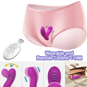 Wireless Remote Control Dildo Clitoris Stimulator Wearable Finger Wiggling Vibrator Female Sex Toys Shop for Women Couples Adult 3