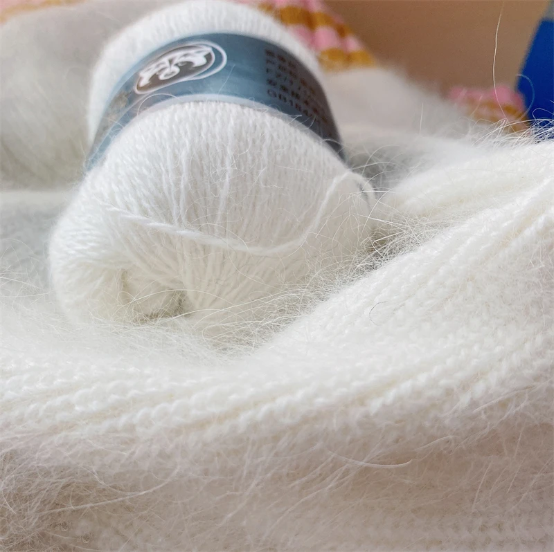 5 Pcs Cashmere Mink Fur Yarn for Hand Knitting  Long Plush Wool Crochet Knitting Yarn for Fall Winter Luxury Needlework Diy Knit 4