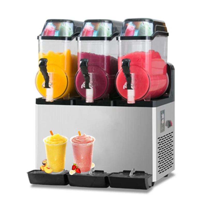 

36l Smoothie daiquiri slash margarita slushie machine granita ice puppy commercial frozen drink cheap slush machine 3 tank maker