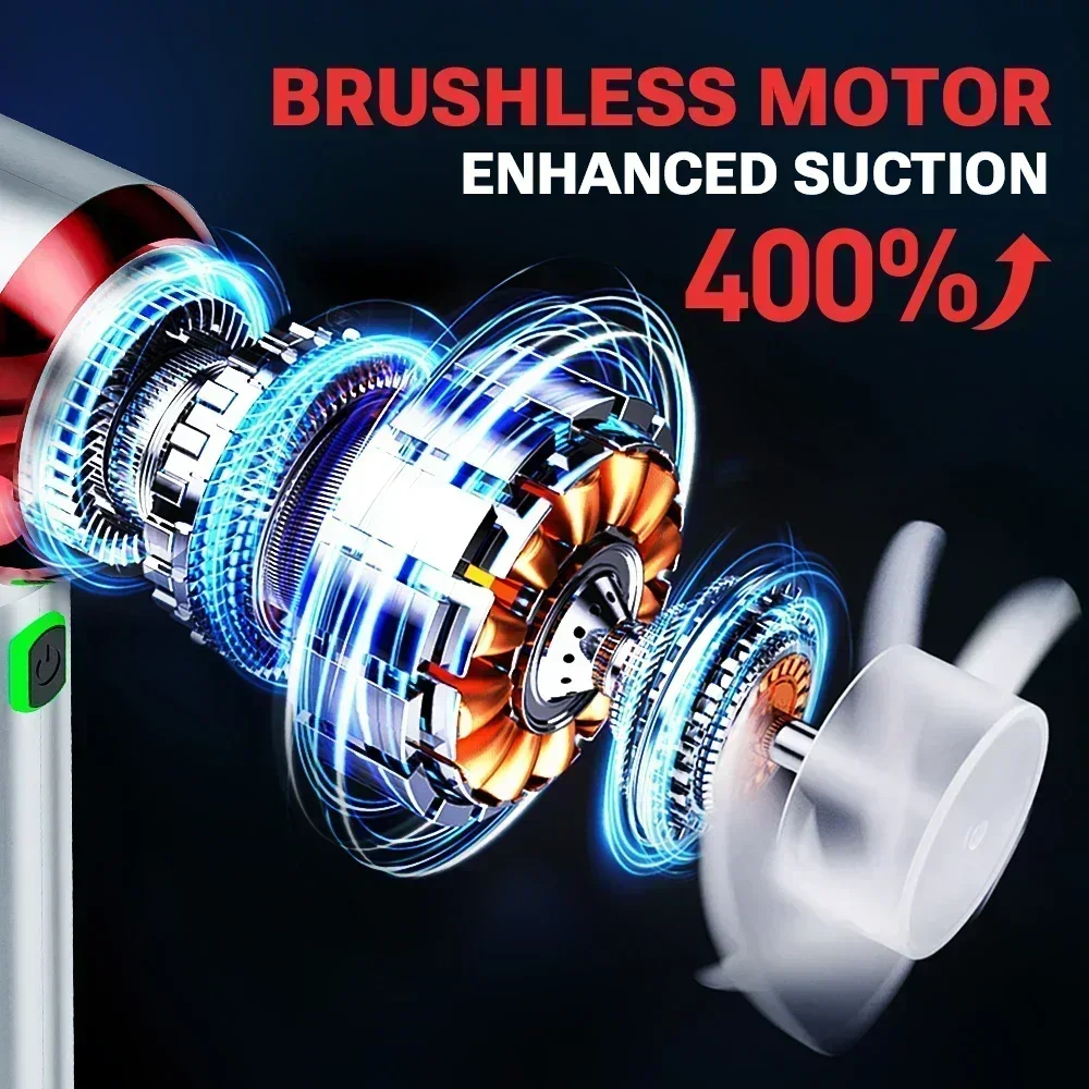 Powerful Mini Cordless Vacuum Cleaner - Portable Handheld Blower for Home and Car Cleaning