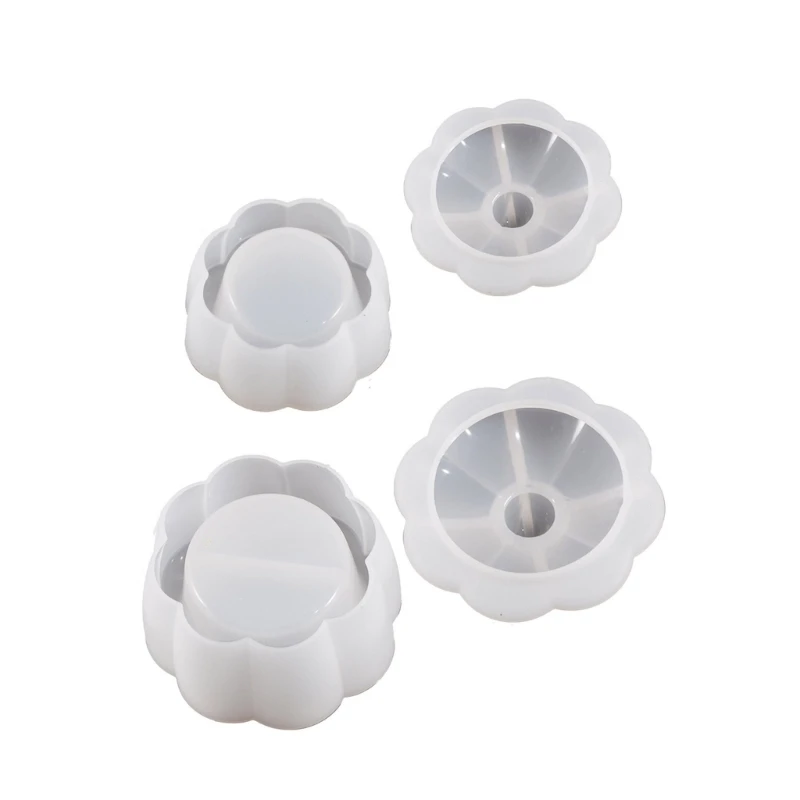 

Silicone Storage Box Mould Jewelry Box Moulds Flower Shaped Resin Mold Storage Container Molds with Lid for DIY Crafts N0HE