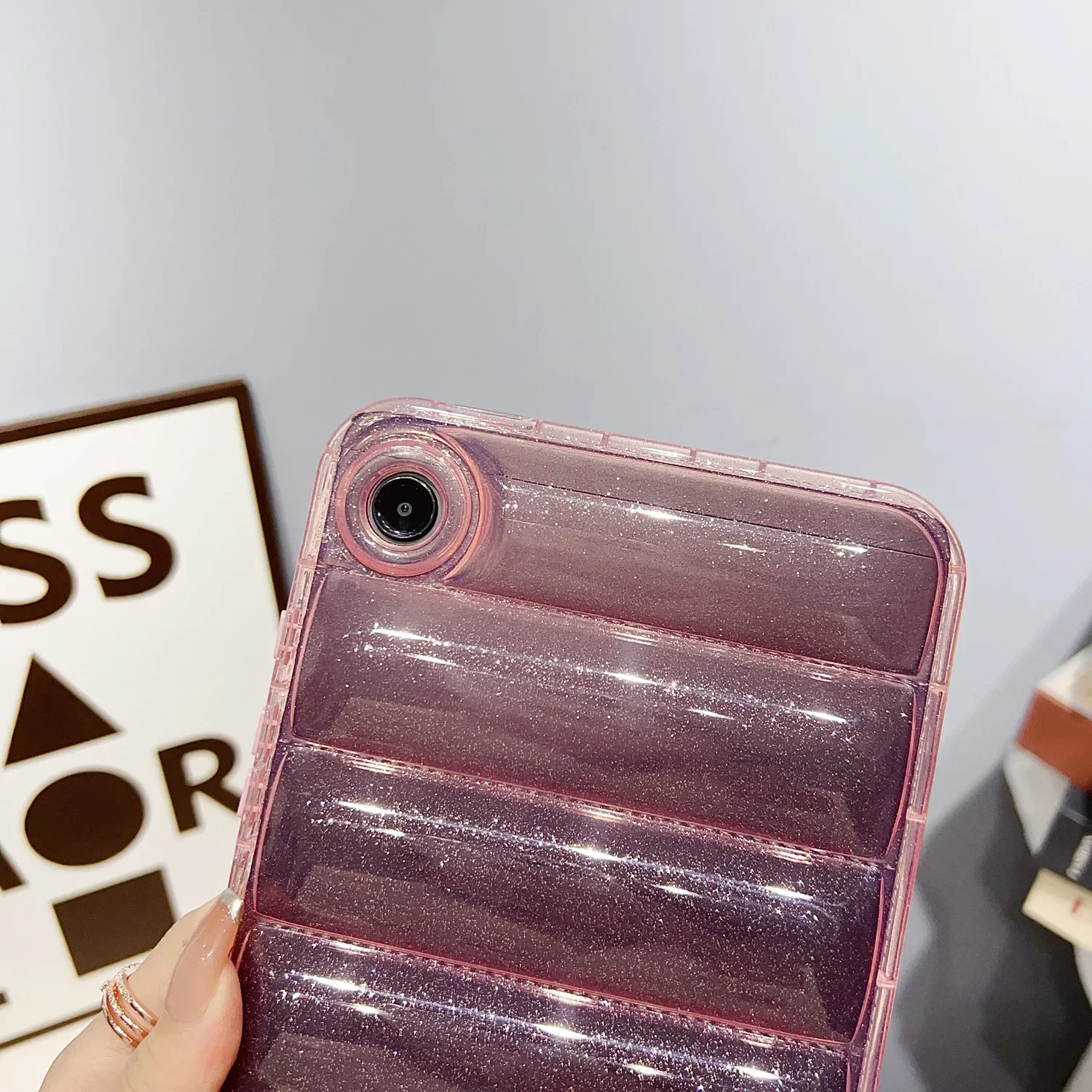Star Sky Glittering Clear Tablet Case - Transparent Soft Silicone Cover