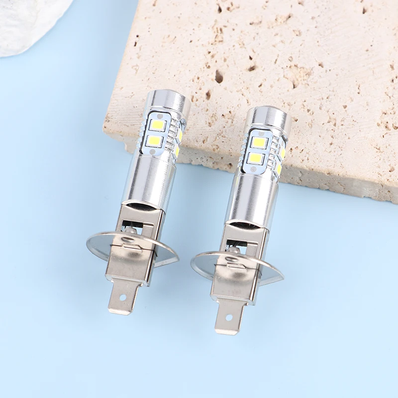 자동차 H1 LED 헤드라이트 안개등 전구, 6000K 슈퍼 화이트 100W 헤드라이트 빔 안개등 전구, 2 개