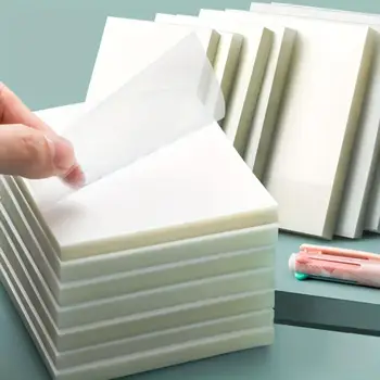 Tre set di 150 foglietti adesivi traslucidi trasparenti con blocchetti autoadesivi adatti per libri di studio.