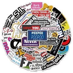 50PCS Funny Waterproof Stickers for Adults - Sarcastic and Cool Decals for Water Bottles, Laptops, and Scrapbooking (50PCS)