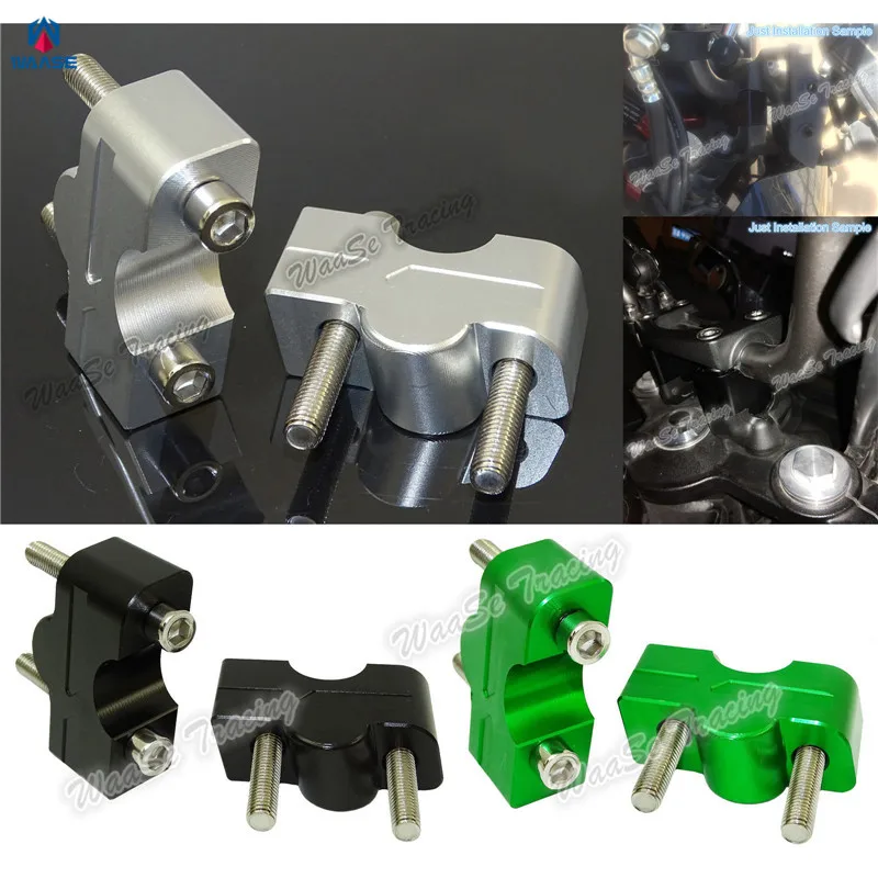 waase Motorcycle 22mm 7/8" Handlebar Riser Up 30mm Bracket Kit For Kawasaki Z650 2017 2018 2019