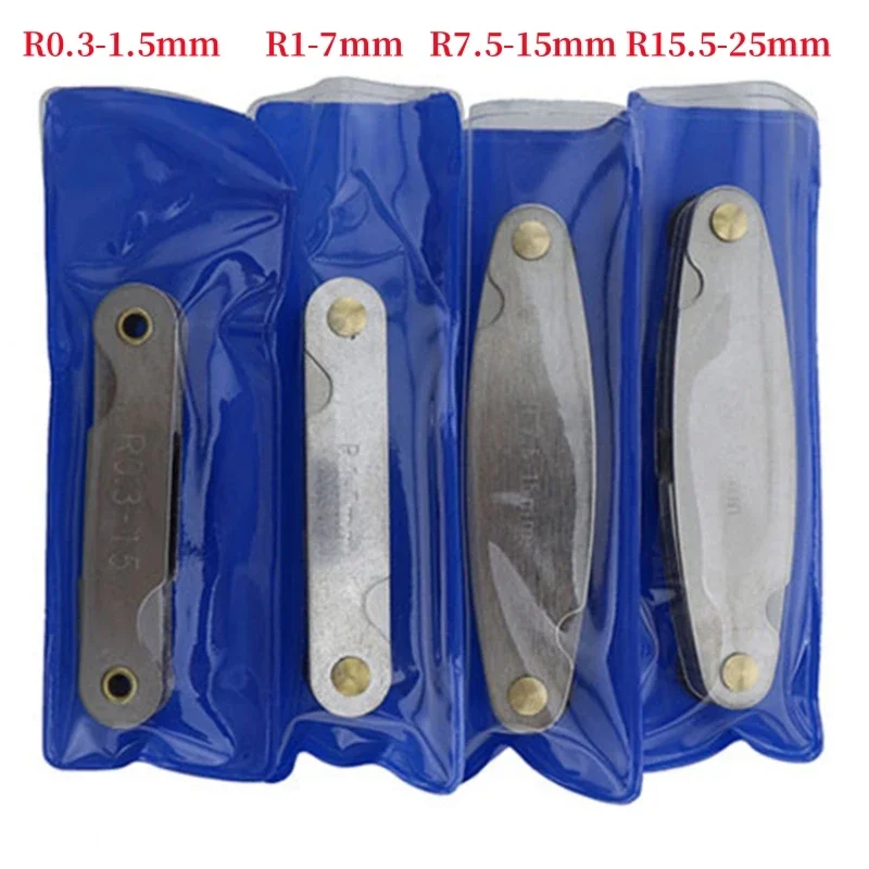 

1PCS Stainless Steels Radius Gauges R0.3-1.5 R1-7 R7.5-15 R15.5-25 Gauges Measuring Tools