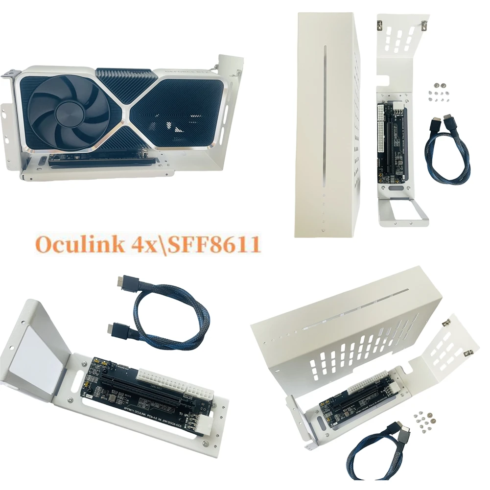 

SFF8611 Oculink / M.2 NVMe Laptop eGPU Metal Case External Graphics Card 4090 GPU Dock PCIE 4.0 X4 Gen4 Notebook ATX GDP Adapter