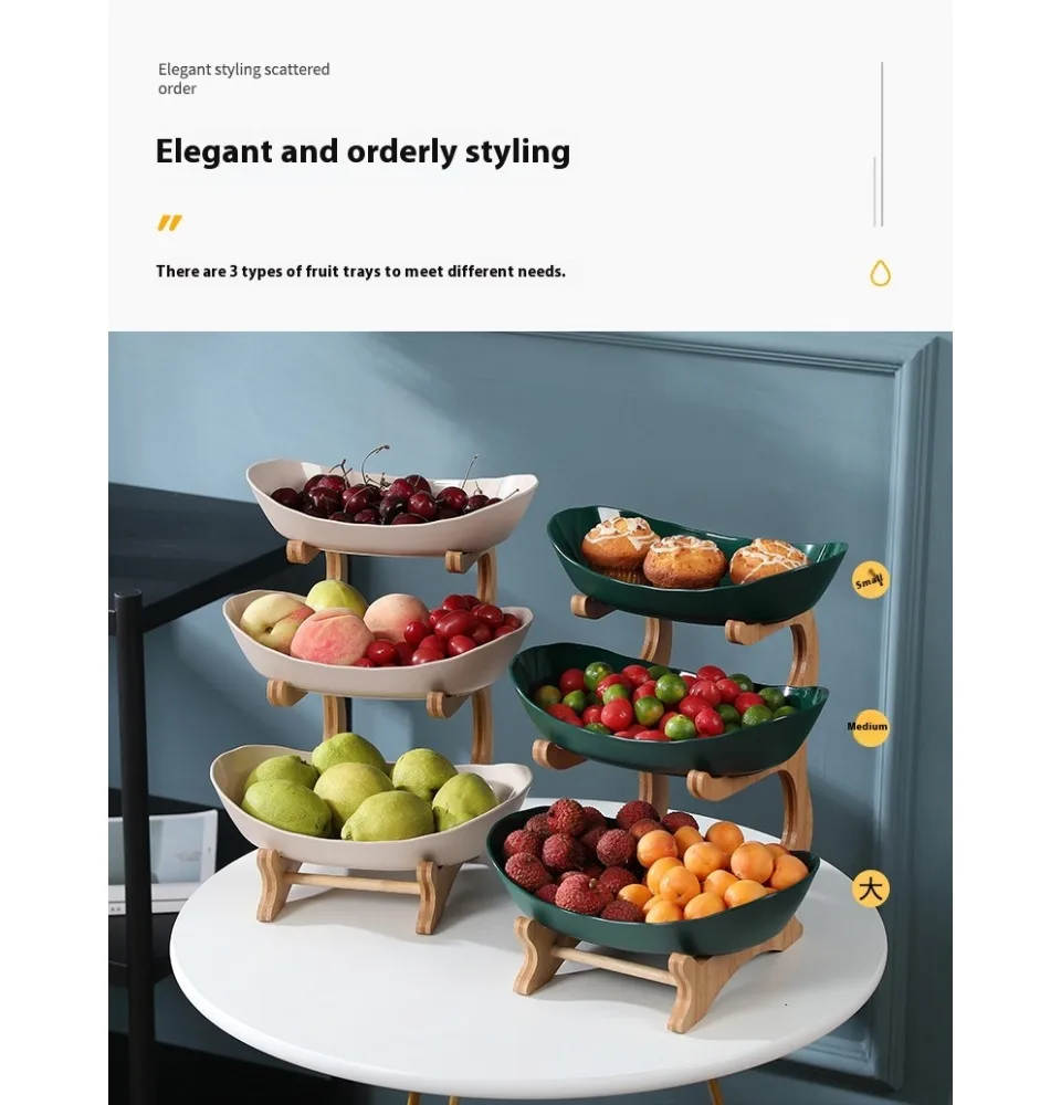 Three Layer Table Plates Dinnerware Snack Candy Cake Stand Salad Bowl