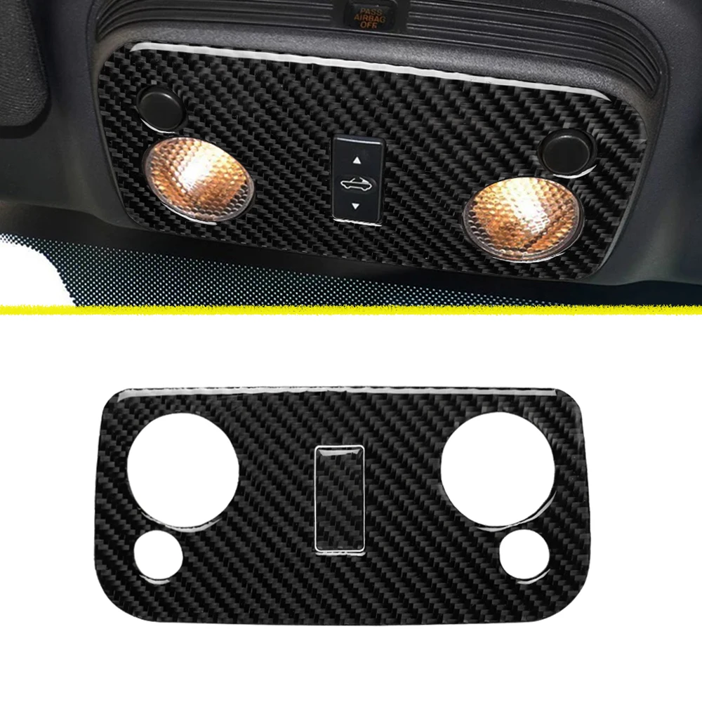 

Верхняя лампа для чтения, Декоративная Обшивка для Ford Mustang 2009 2010 2011 2012 2013, углеродное волокно/черный автомобильный аксессуар для интерьера