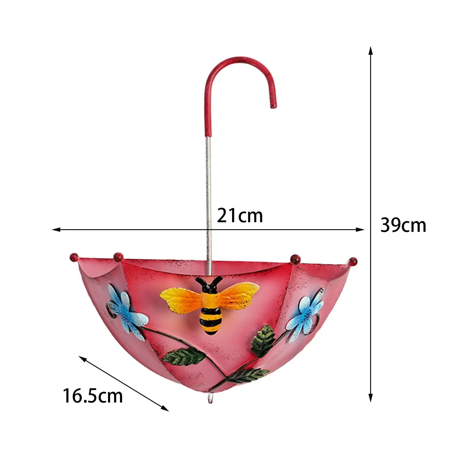 Umbrella Shaped Bird Feeder Hanging Bird Feeder Unique, Water Tray, Food Bowl for Patio Courtyard Backyard