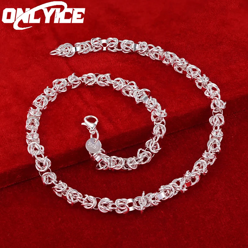 

925 Sterling Silver 45cm 7mm Multi Circle Chain Necklace For Women Man Fashion Jewelry Europe Popular Hip Hop Charm Accessories