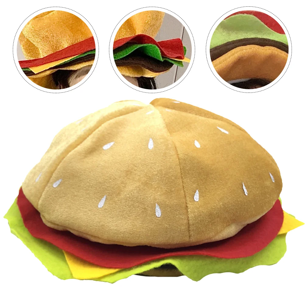 

Creative Burger Beret Multi-function Party Hat Woman Party Hat Travel Photo Prop