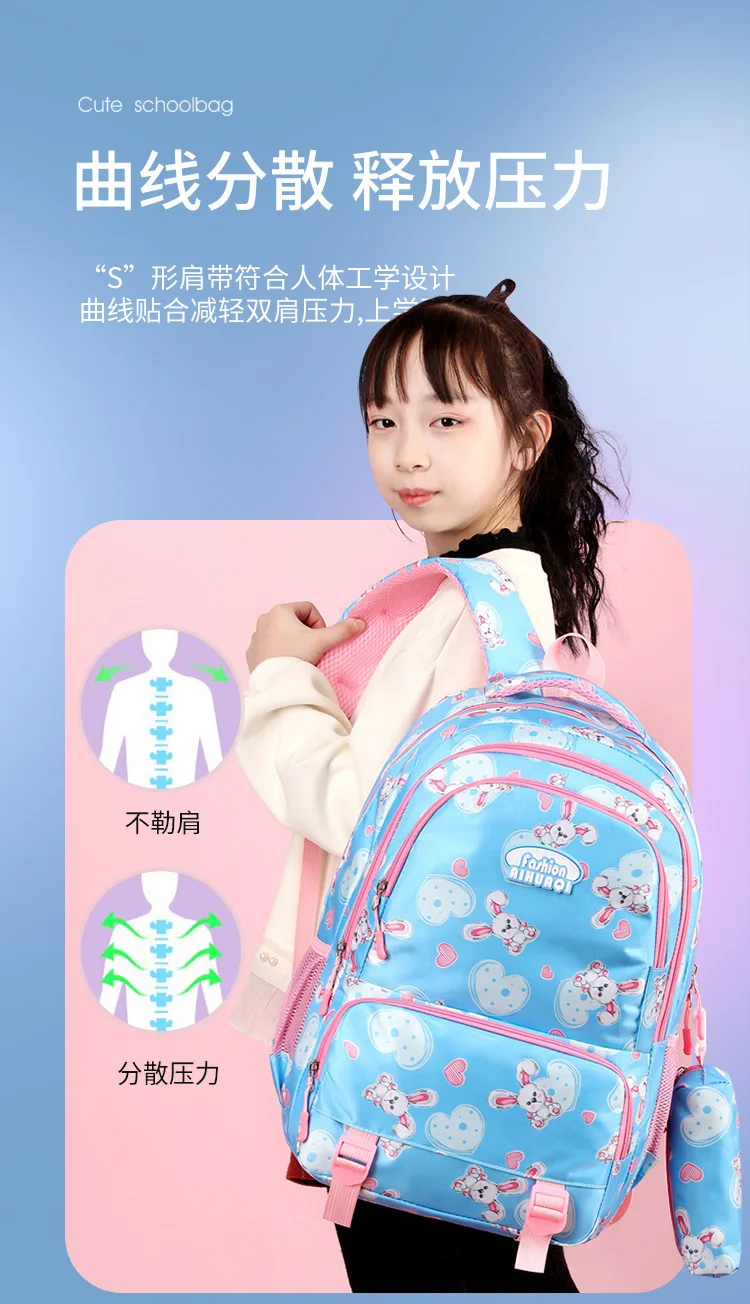 Grundschule Mittelschule Federmäppchen Große Kapazität Rucksack Für Mädchen High School Rucksack Kinder Geschenke 2026 Im Angebot – Detail 4