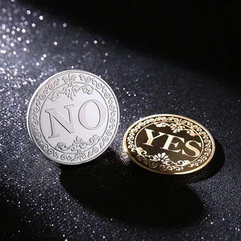Moneta commemorativa in bronzo Sì o No, 1 pezzo, souvenir, non-moneta, oggetto di scena per giochi, monete decisionali, collezione, decorazione, artigianato