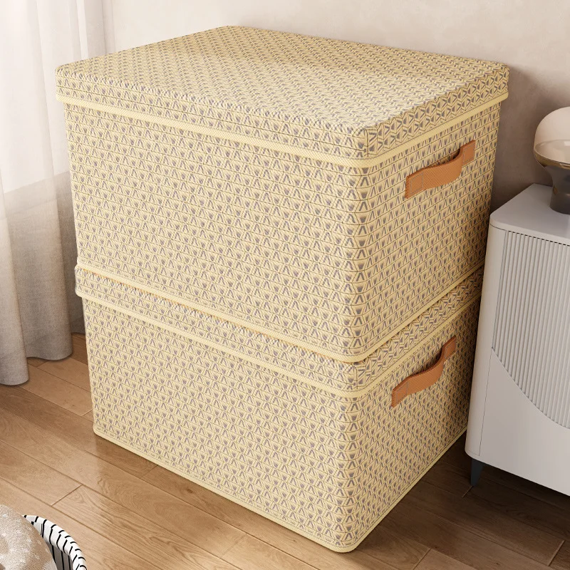 Stereoscopic Storage Box Household Dustproof Storage Boxes With Lid Organizing Box Fabric Foldable Large Capacity Closet Storage