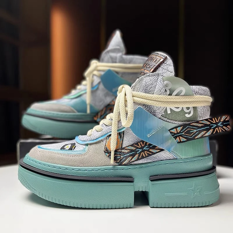 Zapatillas de de diseñador, zapatos antideslizantes de tacón de cuña con grabado láser, lujo, azul, rosa, para estudiantes| | - AliExpress