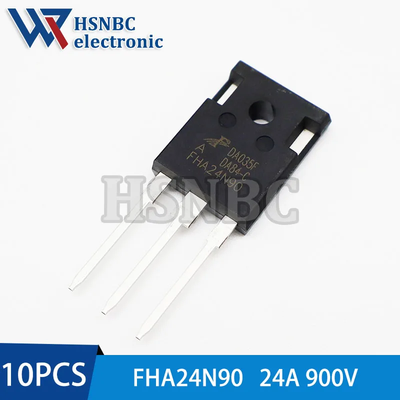 10Pcs/Lot FHA24N90 24N90 FHA24N90A TO-247 900V 24A MOSFET N-channel Power Transistor New Original
