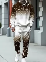 Ensemble de survêtement pour homme, sweat-shirt et pantalon de survêtement, imprimé en 3D, style décontracté, mode, deux pièces, vêtements pour homme, automne 2