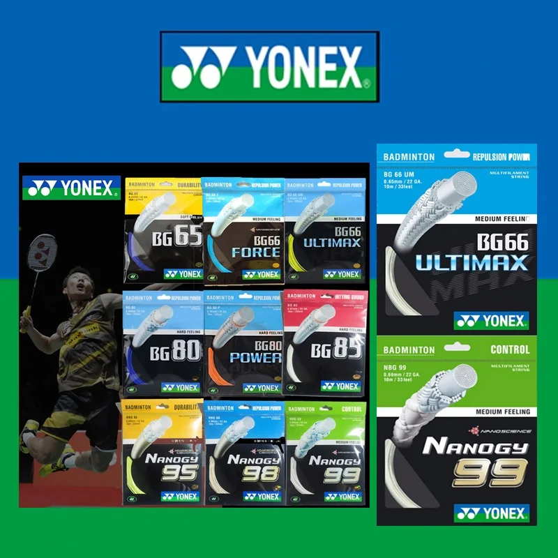 Yonex Badminton Racket Strap String BG80 POWER (0.68mm) Endurance Training Badminton String badminton string