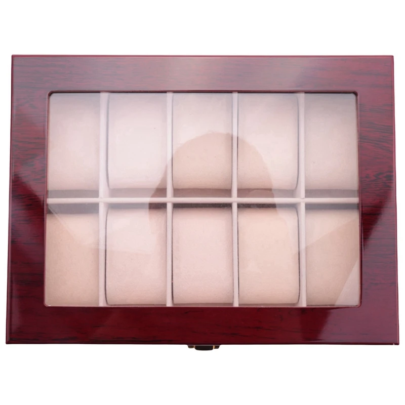 10 Slot Watch Display Storage Box/Jewelry Collection Case/Wooden Material Organiser Holder Watches Boxes