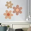 Flower Wall Sign Set of 3 Bohemian Rattan Flower Hanging Plaques for Nursery Living Room Wall Decoration Ornament 5