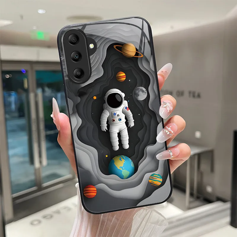 Tiger Dragon Tempered Glass Hard Back Phone Case Cover