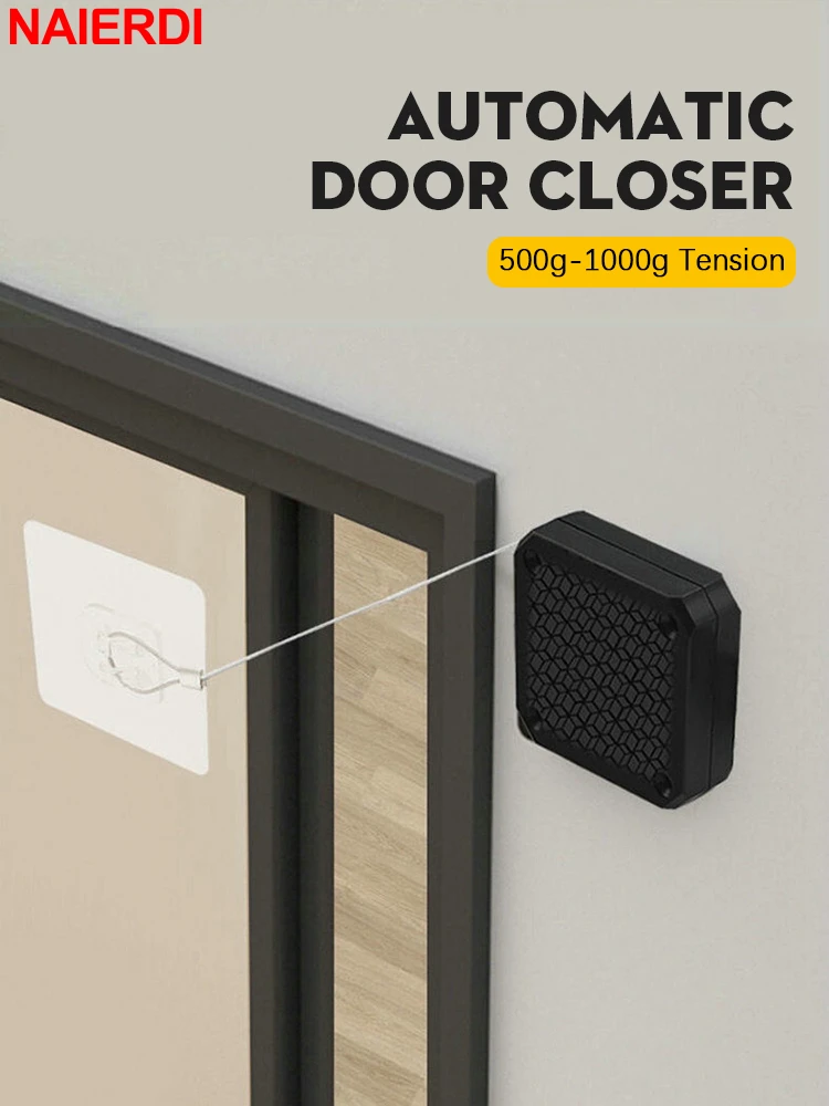 Door Closer 1/2/4 Pack Automatic Tension Closing Device Punch-free Sliding Screen