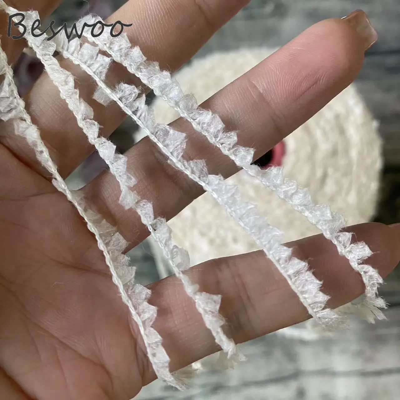 250g/개 특수 나비 종이 롱 페이퍼 팬시 웨이브 실 수제 믹스 실 DIY 스웨터 자켓 가방