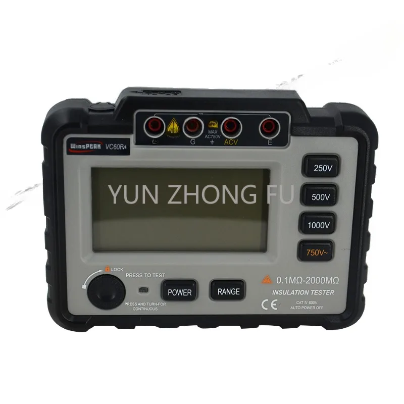 

High Voltage Short Circuit Input Alarm Multimeter VC60B+ Digital Insulation Resistance Tester 1000V Original Megger MegOhm Meter