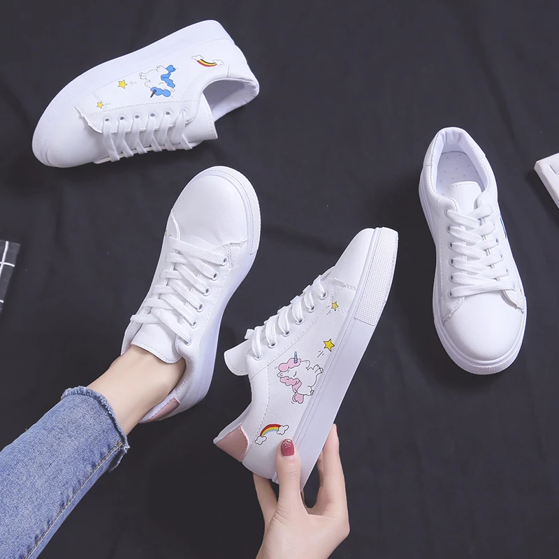 

Women Running Shoes Spring Autumn Fashion White Breathable Lace-Up Casual Sneakers Zapatos De Mujer Outdoor Sport Women Shoes