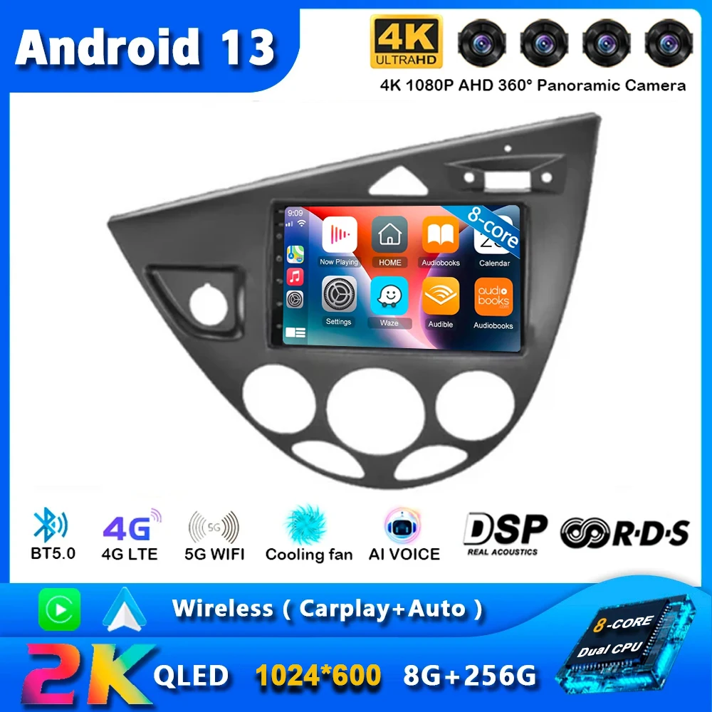 

7" Android 13 Car Radio For Ford Fiesta 1995-2001 Focus MK1 1998-2004 2 Din Stereo Multimedia Player Carplay Autoradio Head Unit