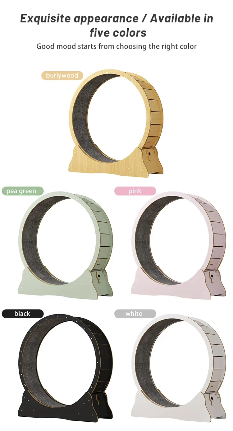 Cat Toy Circle Track Interactive Pet High Quality Wooden Cat Fitness Wheel Running Wheel