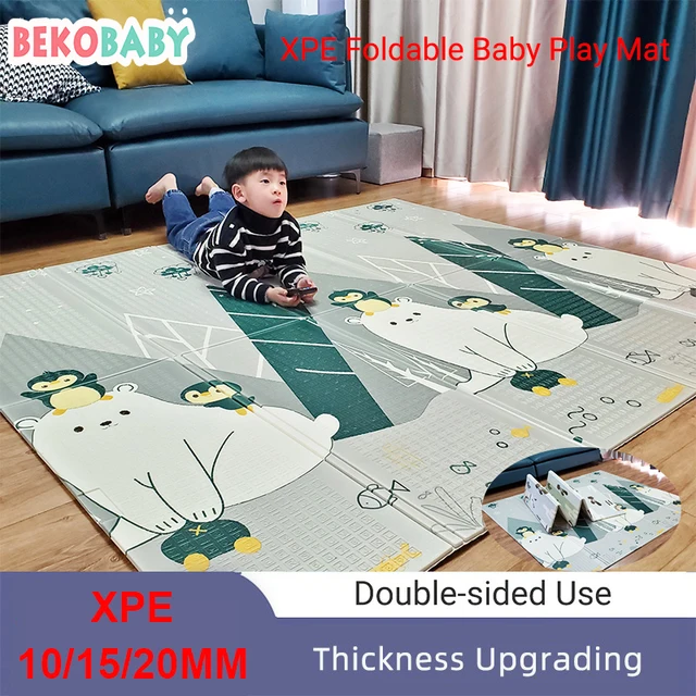 BEKOBABY Baby Play Mat Folding XPE Kids Carpet Home Outdoor Folding Waterproof Puzzle Game Mat Educational Baby Toys 200*180cm 1