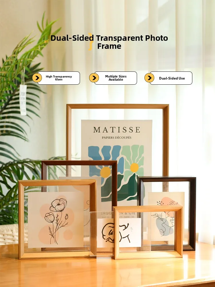 Double-Sided Acrylic Picture Frame Display Stand A4 Poster Frame Specimen Frame 6 Inch 7 Instant Photo Display Holder