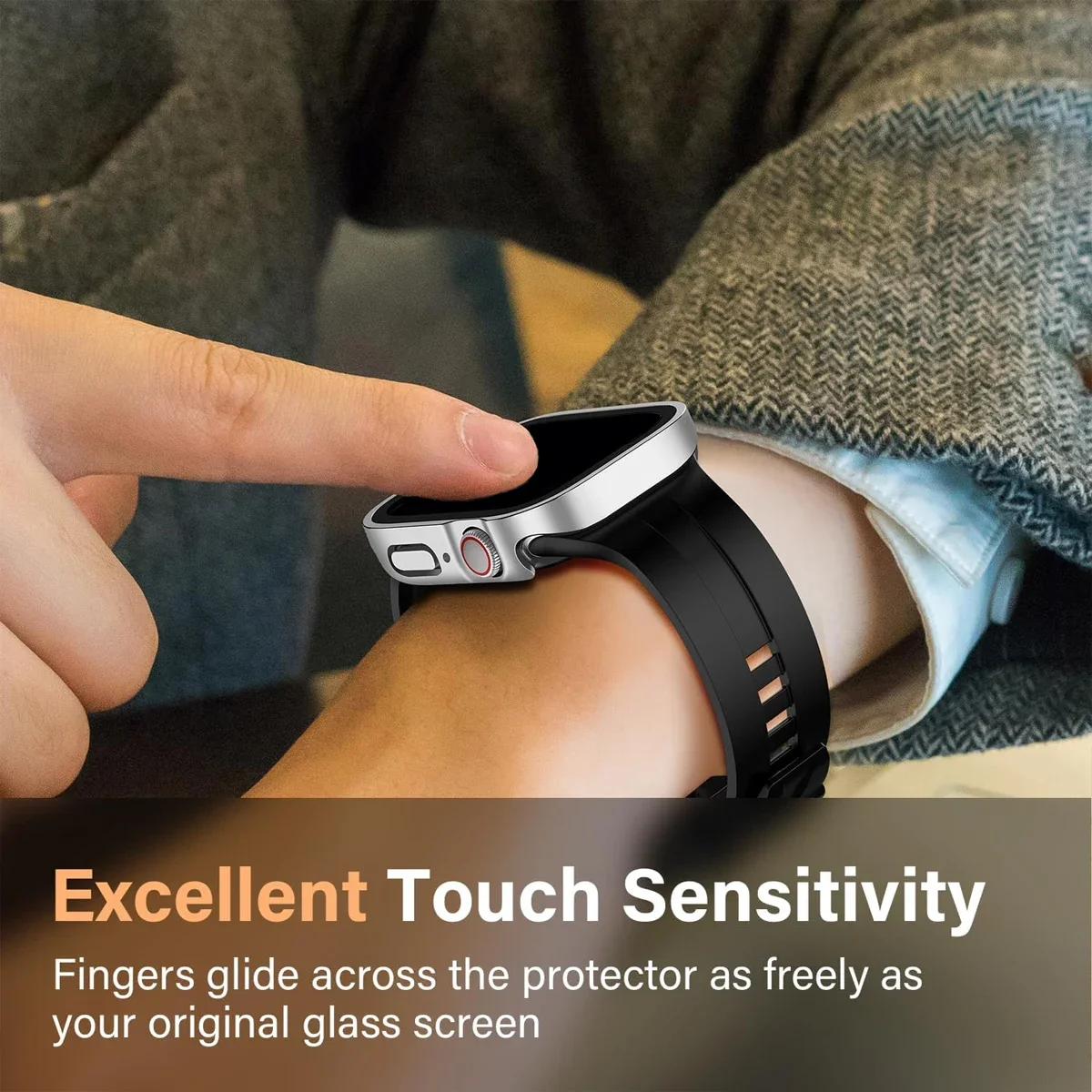All-Weather Aluminum Alloy + PC Protective Case for Smartwatch - Metal Full Coverage Design