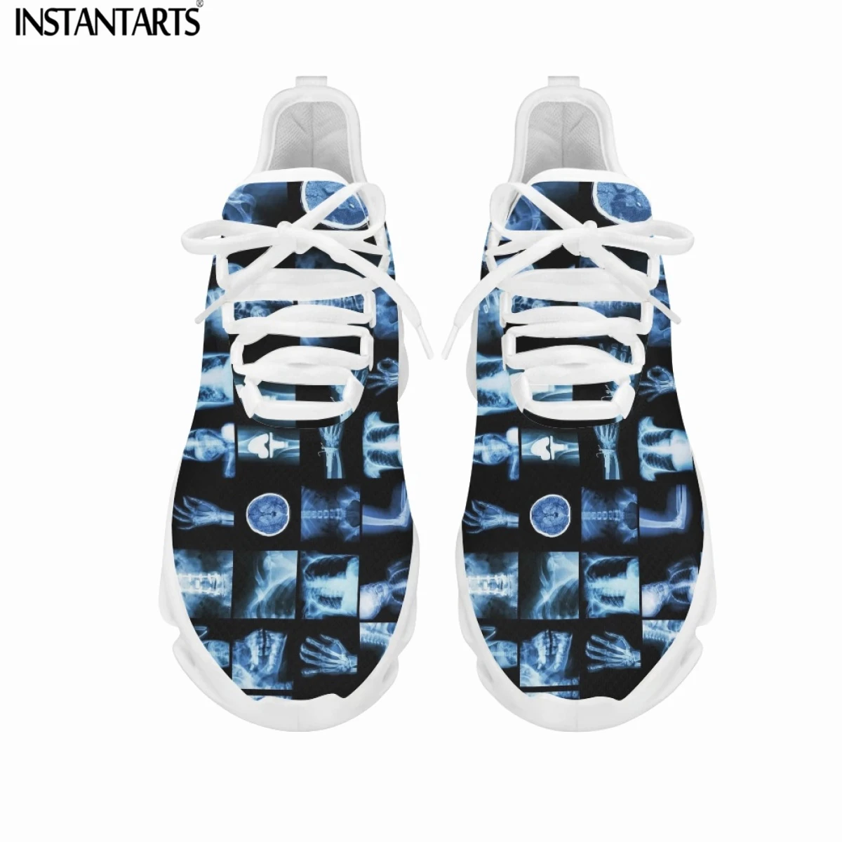 Fashion Mesh Sneakers Shoes Radiologic Technologist Blue Print Women Lightweight Flats Footwear Zapatillas Hombre