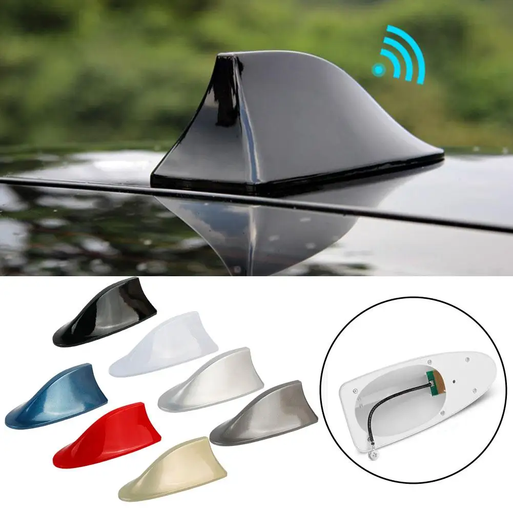 

Car Shark Fin Antenna Radio FM Antenna Signal Aerials Radio Decoration Styling Fin Aerial Roof Auto Shark Replacement Signa D8U3