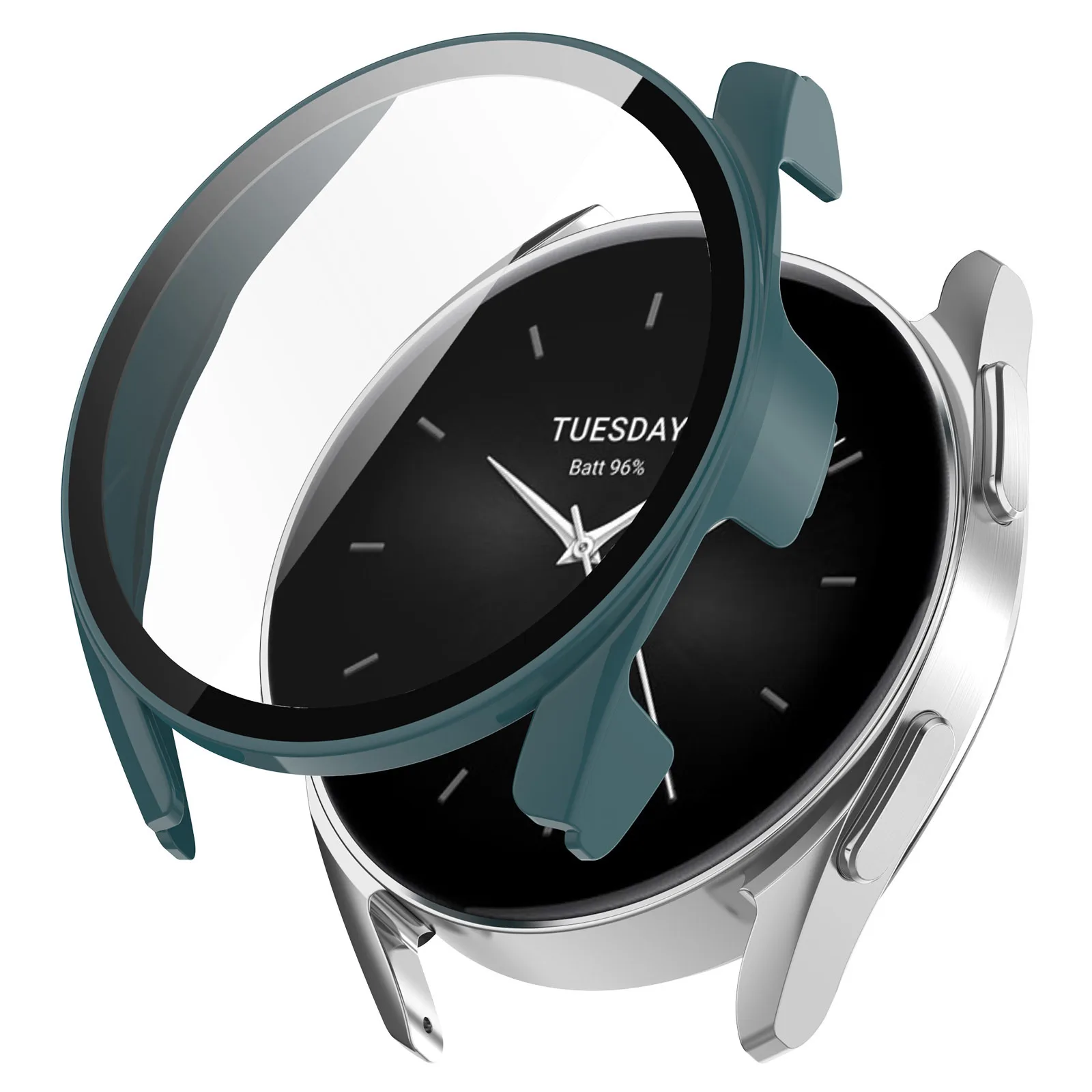 Watch Case For Xiaomi Watch S2 (46MM) Integrated protective Shell PC + tempered film shell integrated Protection Cover