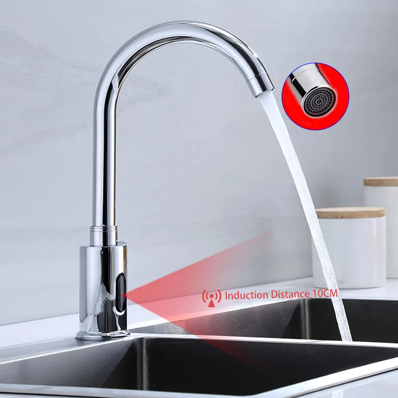 banheiro automatico inteligente sensor infravermelho torneiras misturadoras chrome gourmet cozinha 01