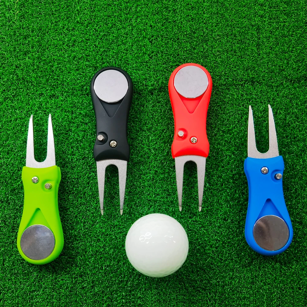 Golf green forks golf lawn repair tools magnetic markers golf accessories supplies golf ball mark golf training accessories golf divot repair tool