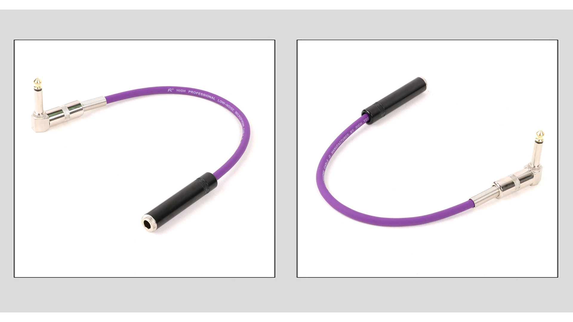 1 STÜCK Rechtwinklig 1/4 Zoll TS Mono Stecker auf gerade 6,5 Stereo-Buchse Audiokabel 90 Grad Biegung 6,35 Audio-Verlängerungskabel – Detail 9