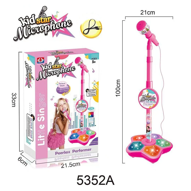 Kids Karaoke Microphone With Stand And Sound Effects For Singing_voghion.com