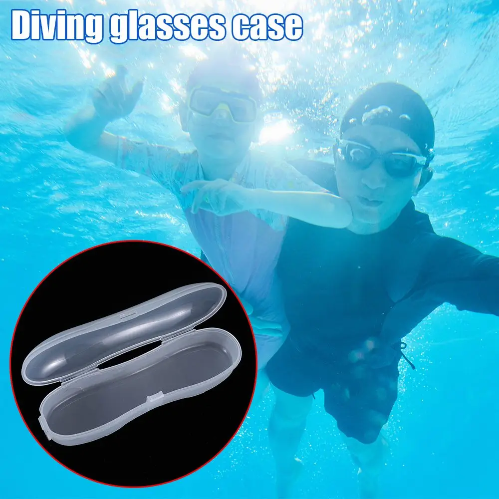 Portable Swimmming Goggle Plastic Case Packing Box Transparent Swim Unisex Anti Fog Protection Waterproof Glasses